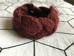 Headband tressé bordeaux Marsala