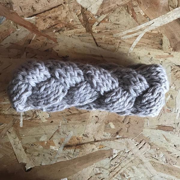 Headband tressé gris clair