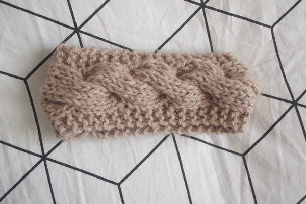 Headband torsadé rose clair