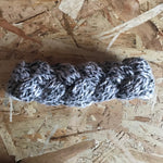 Headband tressé gris chiné